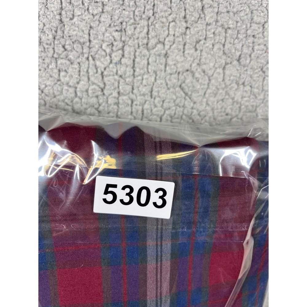 Brooks Brothers Clark Chinos Mens 34x32 Red Blue Plaid Stretch Cotton Pants - Picture 11 of 11